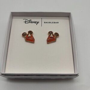 Disney x Baublebar Pumpkin Pie Autumn Mickey Mouse Ears Fall Earrings NIB